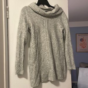 White House Black Market Grey Cowl Neck Sweater - Size M